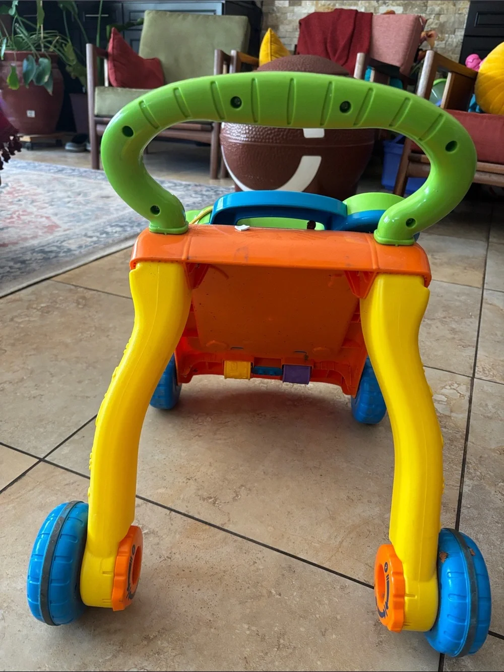 Interactive Toddler Activity Walker - Green/Orange with Music and Lights